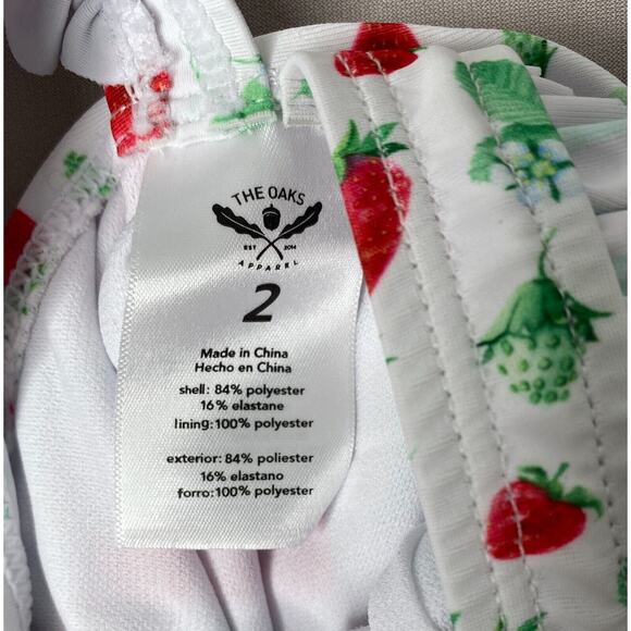 NWT The Oaks Apparel Strawberry Print Ruffled One-Piece Swimsuit Girls 2 Yrs - Picture 4 of 4